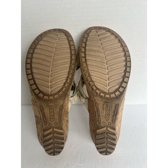 Crocs Leigh Platform Wedge Strappy Slide On Sandals Size 9 - Picture 8 of 9